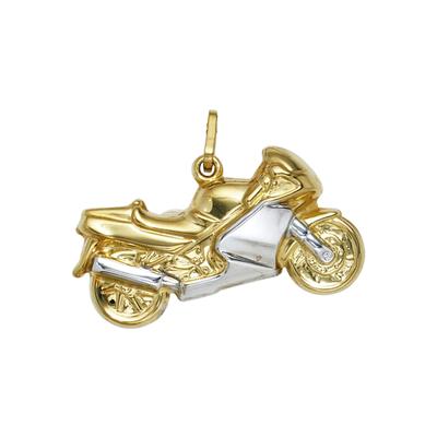 Kettenanhänger JOBO "Anhänger Motorrad", gold (gelbgold 333), Schmuckanhänger, Damen, Gelbgold 333, Kettenanhänger, 333 Gold bicolor