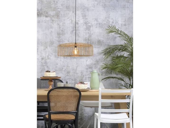 Pendelleuchte Bromo Ø 60cm Beige Material: Massivholz Oberfläche Holz: Beschichtet Oberfläche Metall: Lackiert E27