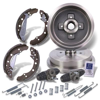 Atec 2x Bremstrommel+Backen+Zylinder+Zubehör [Hersteller-Nr. 40579163] für VW, Seat