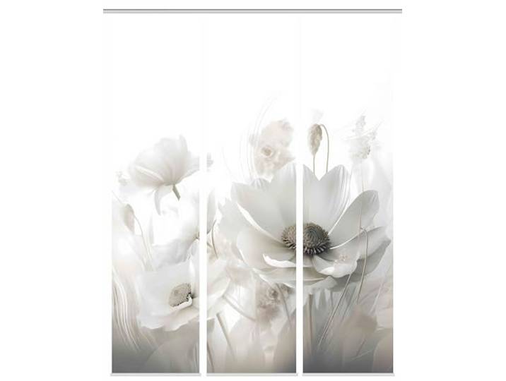 HOME WOHNIDEEN Schiebewand DUILIO 3er Set Digitaldruck + Zubehör, 245x60cm, Farbe:Natur, Größe:245 x 60 cm, Anzahl:3er-Set