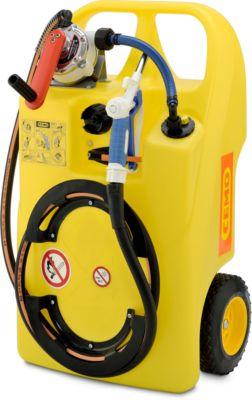 Caddy für Scheibenwischwasser oder Kühlerfrostschutz CEMO, Kurbelpumpe, 60 l Volumen, B 900 x T 530 x H 380 mm