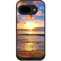 Nivocase Handyhülle für Google Pixel 9a Hülle NIVOpure Case Schwarz Meer Sonnenuntergang Strand (Google Pixel 9a), Smartphone Hülle, Schwarz
