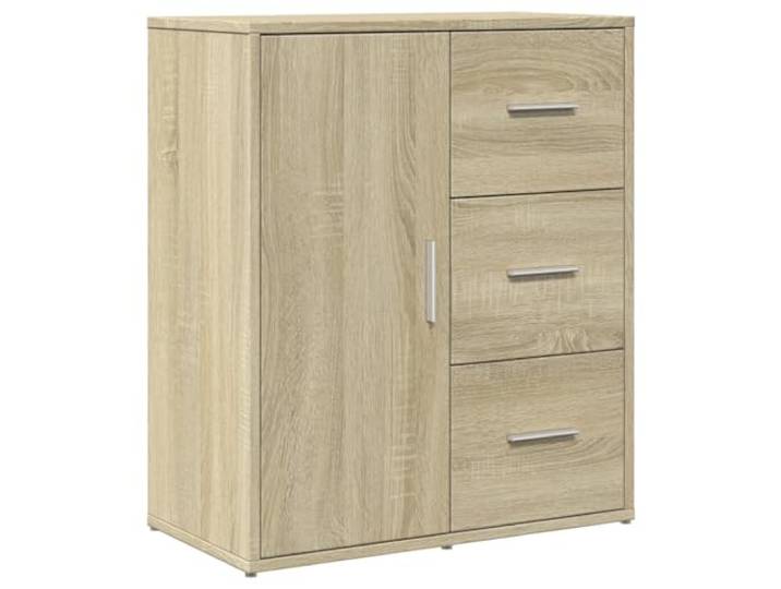 LASWWQMRF Sideboard Sonoma-Eiche 60x31x70 cm Holzwerkstoff Schrank Kompakter Mehrzweckschrank für Wohnzimmer und Flur, pflegeleichte Oberfläche mit viel Stauraum auf kleinem Raum.