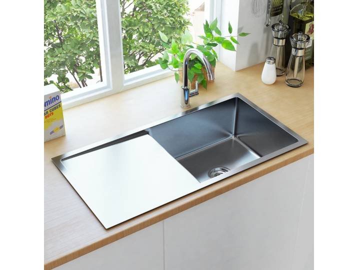 Vidaxl Sink handgefertigt Edelstahl