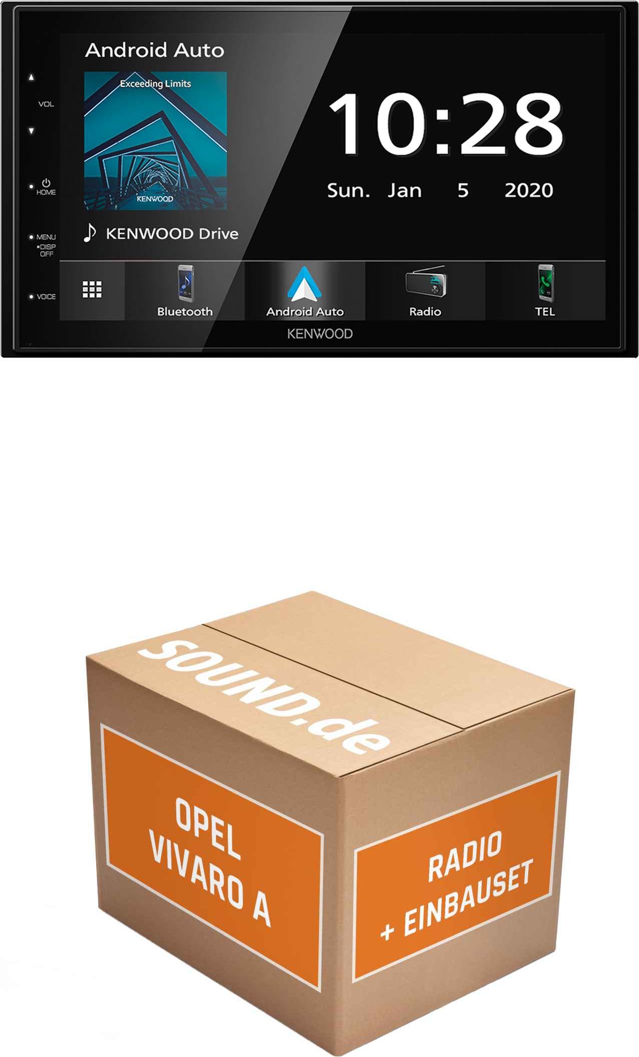 Autoradio Einbaupaket Kenwood DMX5020BTS passend für Opel Vivaro A + Modellpflege 1 | Apple CarPlay Android Auto
