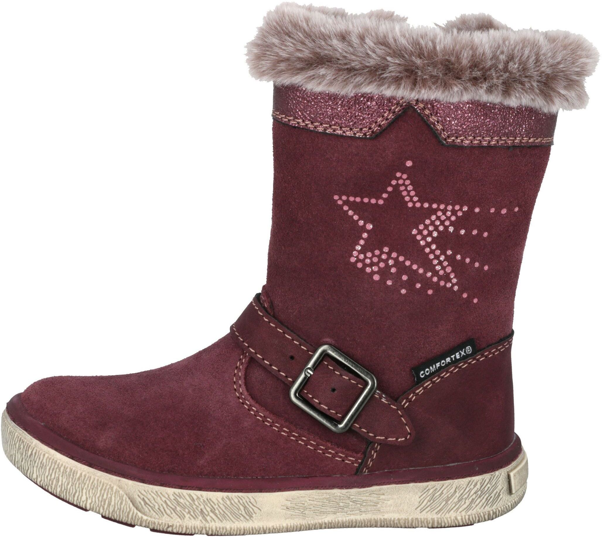 Winterstiefel LICO "Winterstiefel Reena", Mädchen, Gr. 29, rot, Veloursleder, Schuhe Winterstiefel rot 29