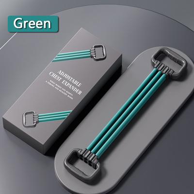 Smart Shopping Spot Adjustable Shoulder, Back & Chest Muscle Trainer With High Elasticity Arm Stretching Elastic Rope Ultimate Fitness green