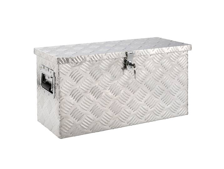 AREBOS Boîte à outils en aluminium 40L argent avec serrure & joint en caoutchouc mousse