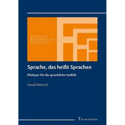 Sprache, das heisst Sprachen, Fachbücher von Harald Weinrich