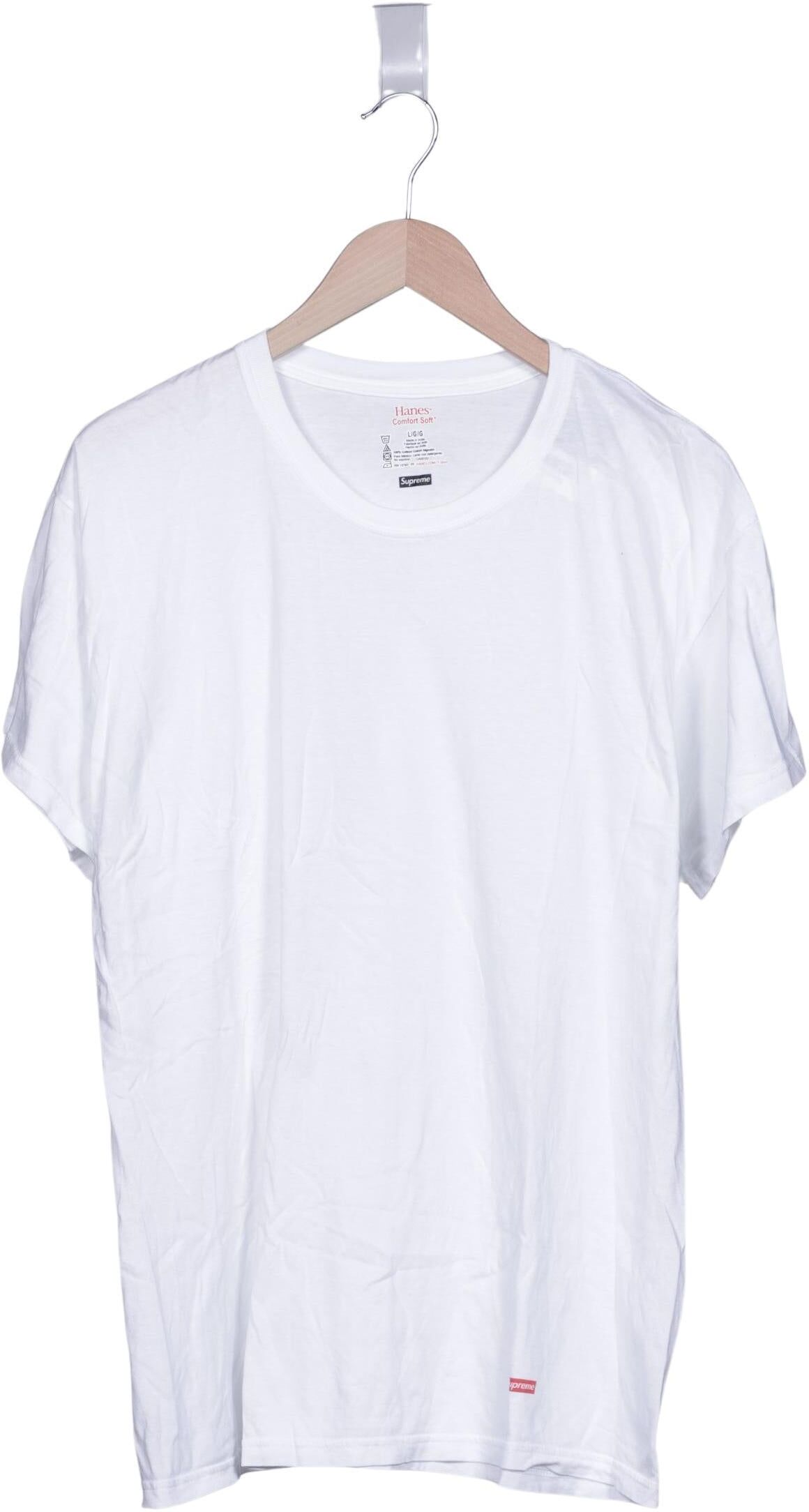 Supreme Herren T-Shirt, Weiß, Gr. L, Baumwolle - Second Hand