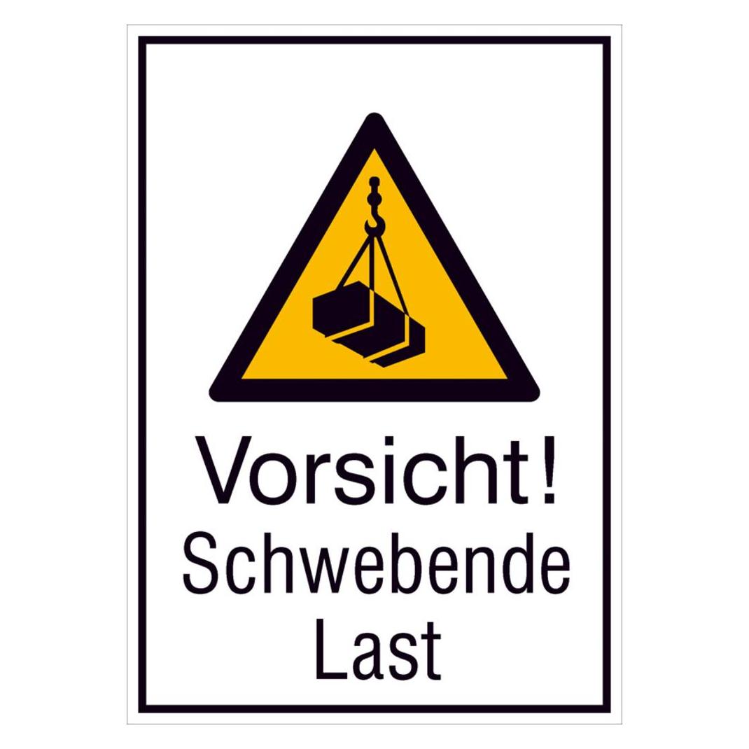 Wolk Warn-Kombischild Vorsicht! Schwebende Last Aluminium B x H 131 mm (51.A8045)