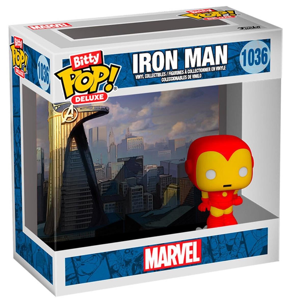 Funko Bitty POP! Deluxe vinylfiguren Iron Man met Avenger Tower set van 12 stuks, 2,5 cm