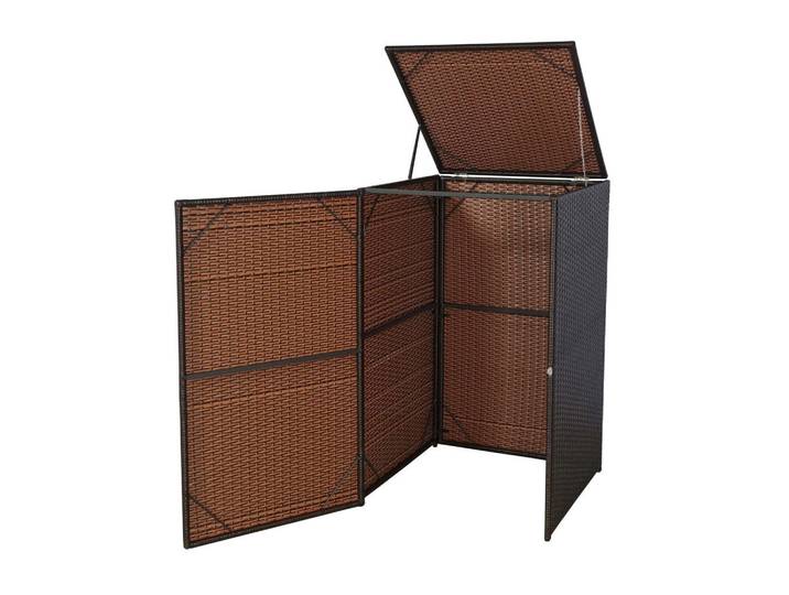 Jamb Mülltonnenverkleidung Braun, Kunststoff, 65x110x66 cm, Gartenzubehör, Gartenmöbel-Schutzhüllen