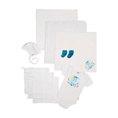 Erstausstattungspaket LILIPUT "Fisch", Mädchen, Gr. 44, weiß, 100% Baumwolle, KOB Set-Artikel Erstausstattungspaket, mit niedlichem Unterwasser-Print