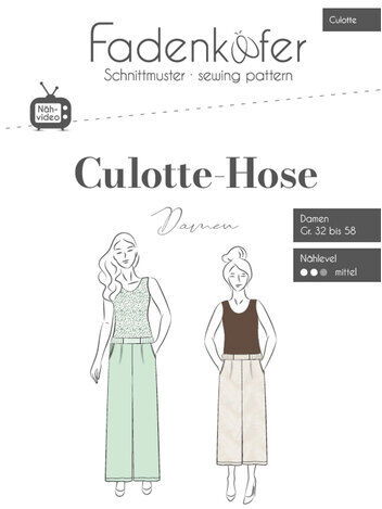 Fadenkäfer Schnitt "Culotte-Hose" für Damen