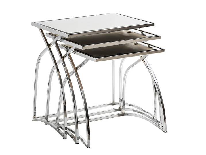 Xlmoebel Satztisch Moderne 3-teilige Couchtisch-Set für stilvolles Wohnen (Beistelltisch-Set, 3er-Set), Made in Europa