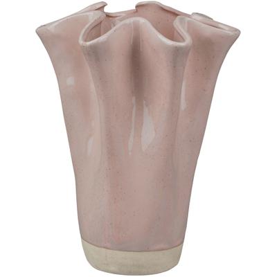 Dekovase CREATIV HOME "Vase", pastellrosa, H:24cm Ø:17,5cm, Vasen, mit durchbrochenem Design