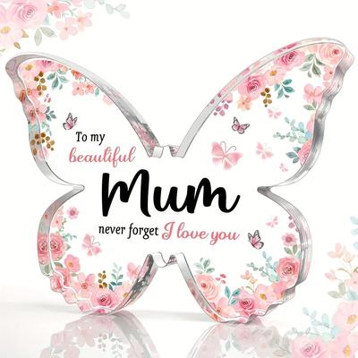 Uplifted Finds "Butterfly Acrylic Mum Plaque   ""To My Beautiful Mum"" Keepsake   Mothers Day & Birthday Gift Home Ornament Butterfly Acrylic Mum Plaque   ""To My Beautiful Mum"" Keepsake   Mothers Day & Birthday Gift Home Ornament"