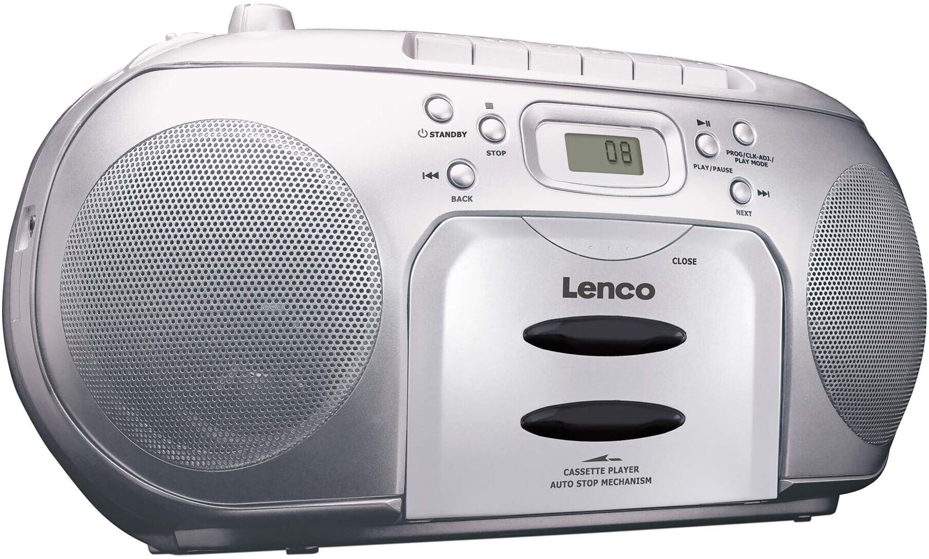 Lenco Radio CD Kassetten-Player SCD-420 Silver (SCD-420SI)
