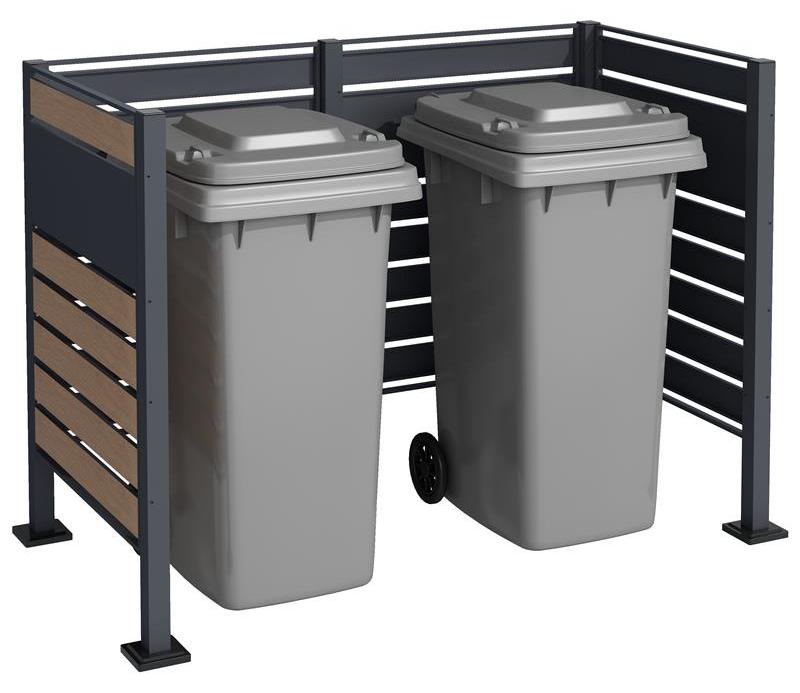 Mülltonnenverkleidung Mülltonnenbox Garten Zaun 120 cm Sichtschutz 1 Erweiterung