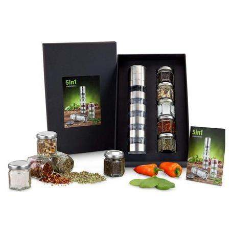Römer Präsente 5in1-Gewürzmühlenvariation Geschenksets (Pfeffer, Salz) (2K1040)