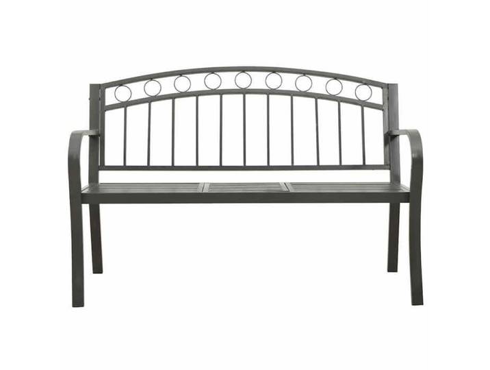 Promo“Banc de Jardin avec Table Gris 120 Cm 120 x 51 x 81 cm en acier avec structure stable 144331