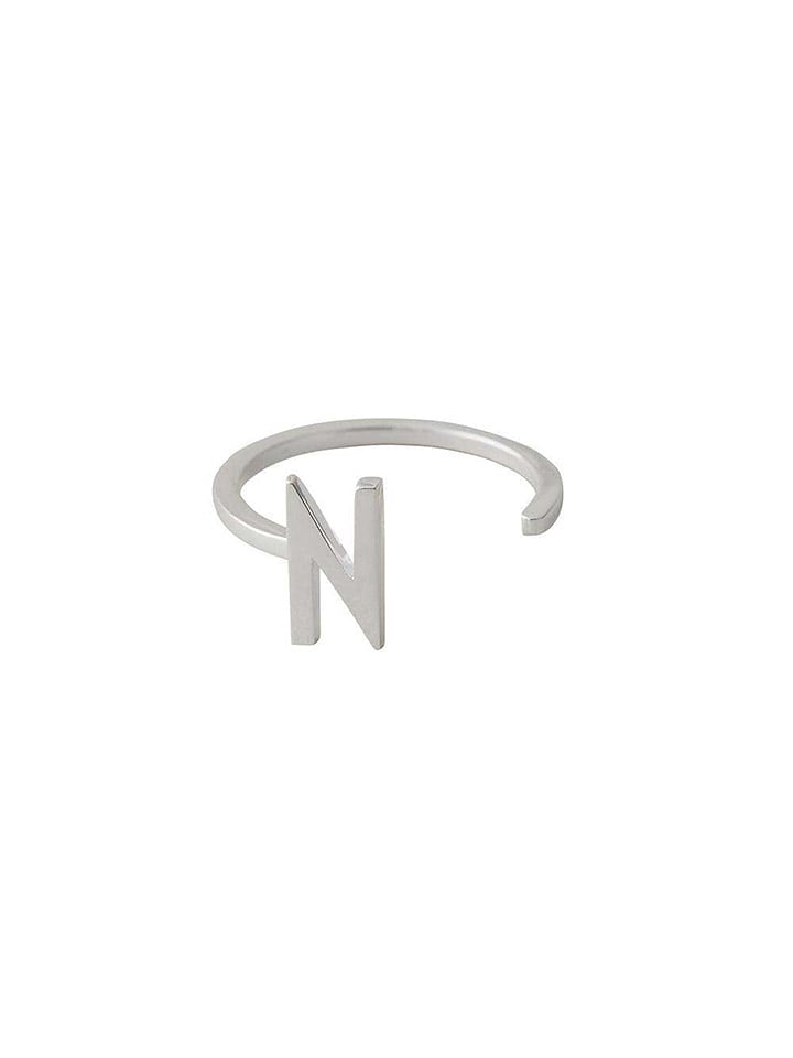 Design Letters Silber-Ring "N" - onesize
