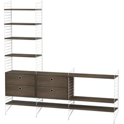 Sideboard Regal Kombination Weiß Walnuss