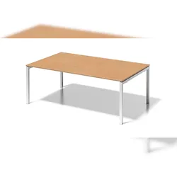 Bisley Cito Konferenztisch - Meetingtisch XXL Schreibtisch in Buche - Gestell: verkehrsweiß