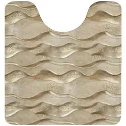 WC-VORLEGER Wellen - Muster - Gold Toilettenvorleger 55x60 cm