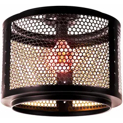 Smart LED Deckenleuchte dimmbar Deckenlampe Wohnzimmerleuchte schwarz gold Retrolampe Esstischleuchte, RGB Farbwechsel App-und Sprachsteuerung, 10W 806lm warmweiß-kaltweiß, DxH 40x34 cm