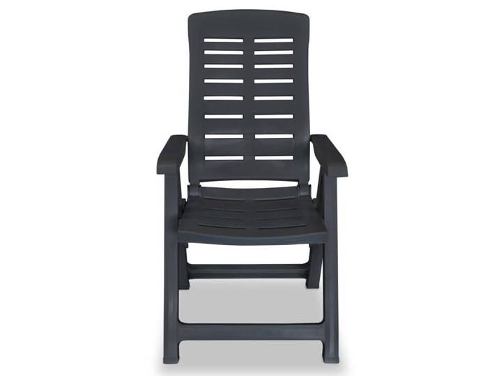 2 pcs Chaises inclinables de jardin Plastique Anthracite_2 ans garantie_81172