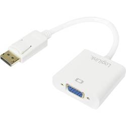 LogiLink CV0059B DisplayPort Adapter [1x DisplayPort Stecker - 1x VGA-Buchse] Weiß 15.00 cm