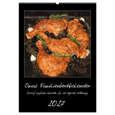 Omas Familienkochkalender (Wandkalender 2027 DIN A2 hoch), CALVENDO Monatskalender