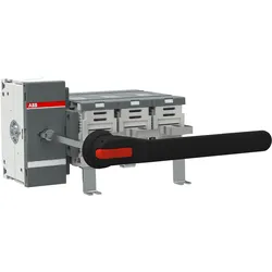 ABB OT1000EM03P Erdungsschalter 3-polig mit Griff und Welle Mech. 90° gedreht Icw/1 Schließer 50 kA, Icm 110 kA 1SCA118937R1001
