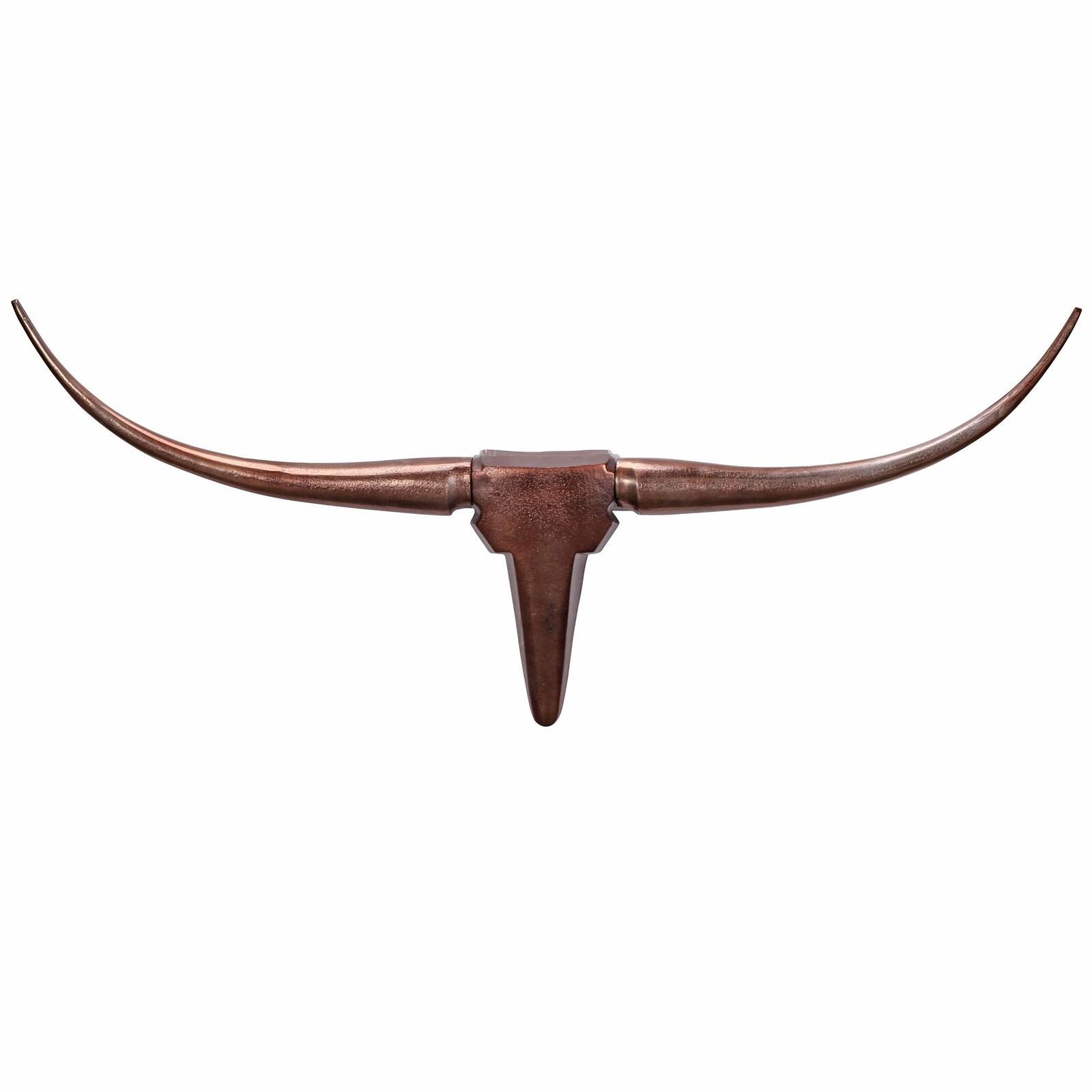WOHNLING WL1.394 Bullgeweih M Aluminium Bronze Wanddeko 100cm