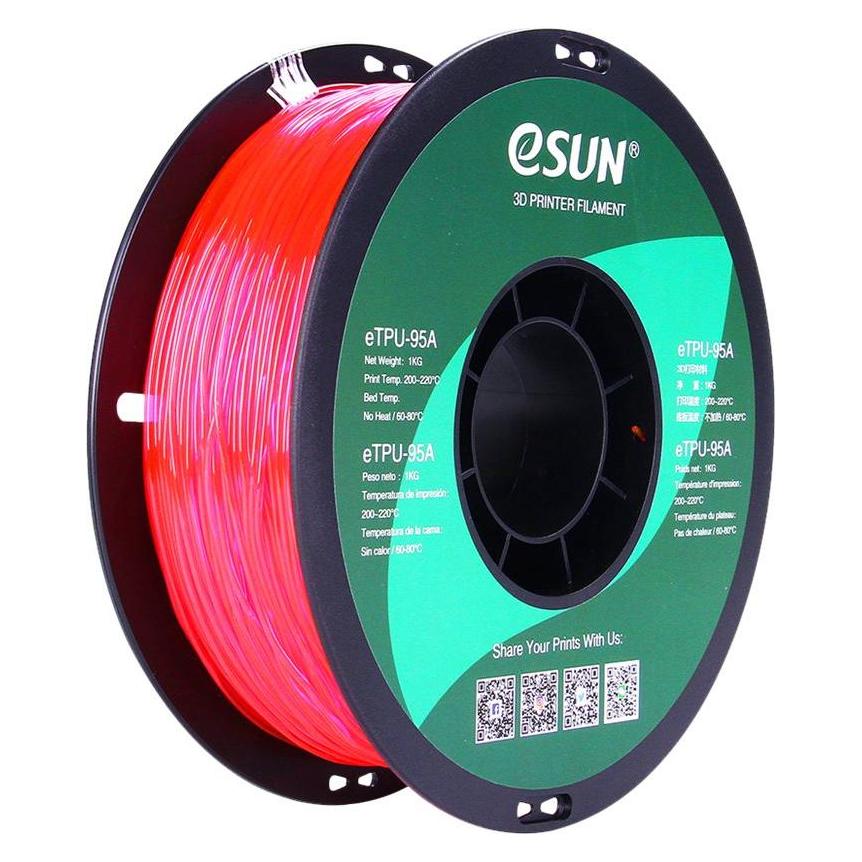 eSUN eTPU-95A 1,75mm Tr. Pink 1kg 3D Filament (1000 g, 1.75 mm) (eTPU-95A175GP1)