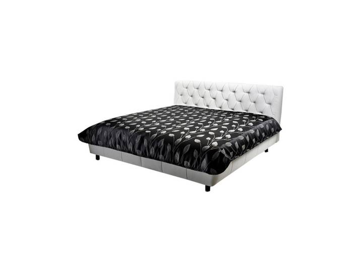 Kawola Polsterbett Marsa Weiß Leder, 200x200 cm, Schlafzimmer, Bett, Polsterbetten