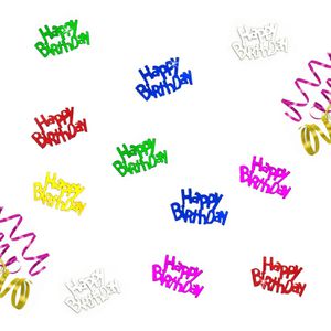Oblique-Unique Konfetti 395, Happy Birthday, aus Kunststoff, Streudeko, bunt, 150 Stück