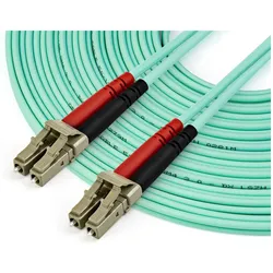 StarTech .com 450FBLCLC10 10 m OM4 LC auf LC Multimode Duplex LWL Patchkabel (10 m), Netzwerkkabel