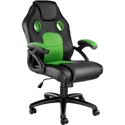 tectake Bürostuhl Mike  Schwarz/Grün