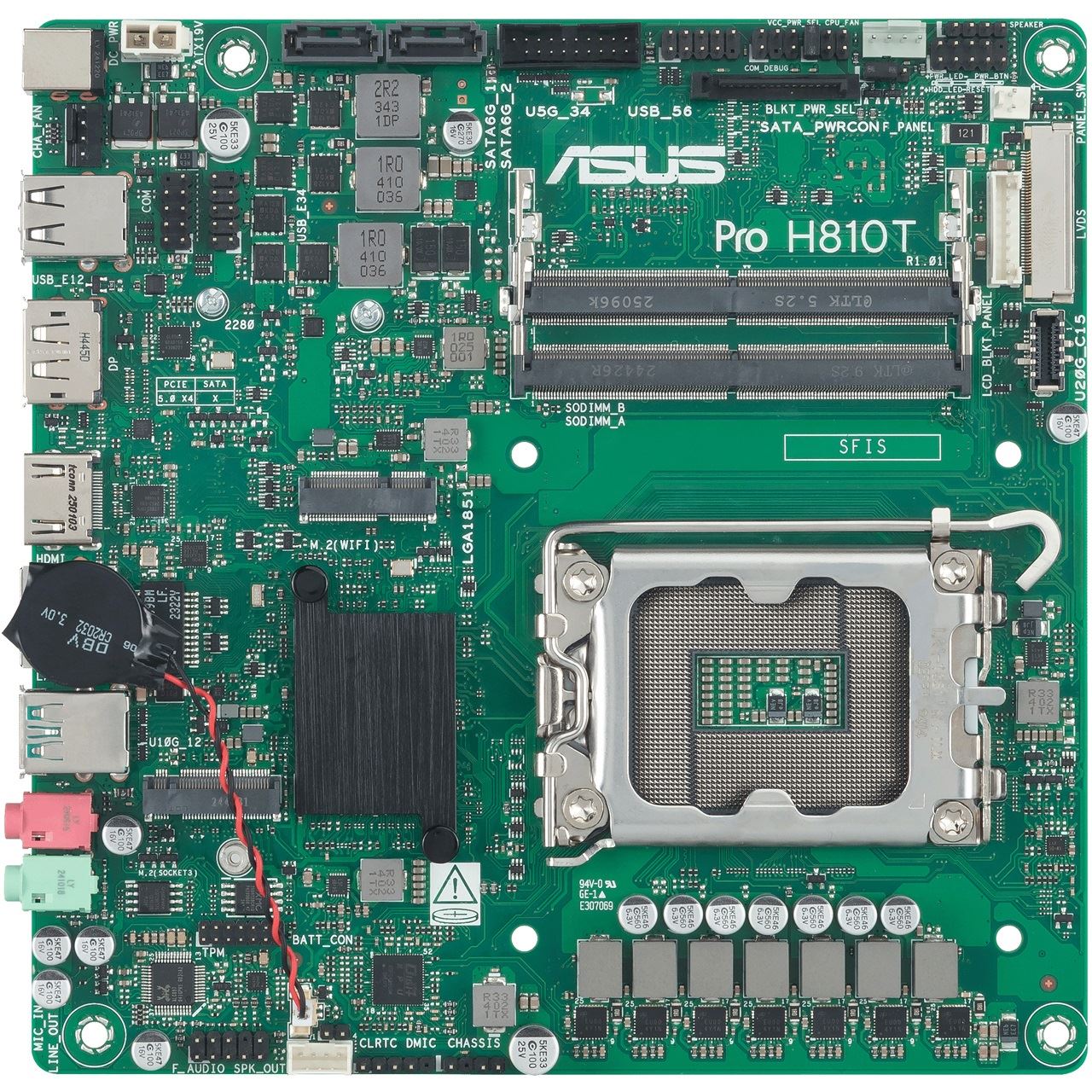 Asus Pro H810T-CSM Intel H810 So.1851 DDR5 Thin Mini-ITX Retail