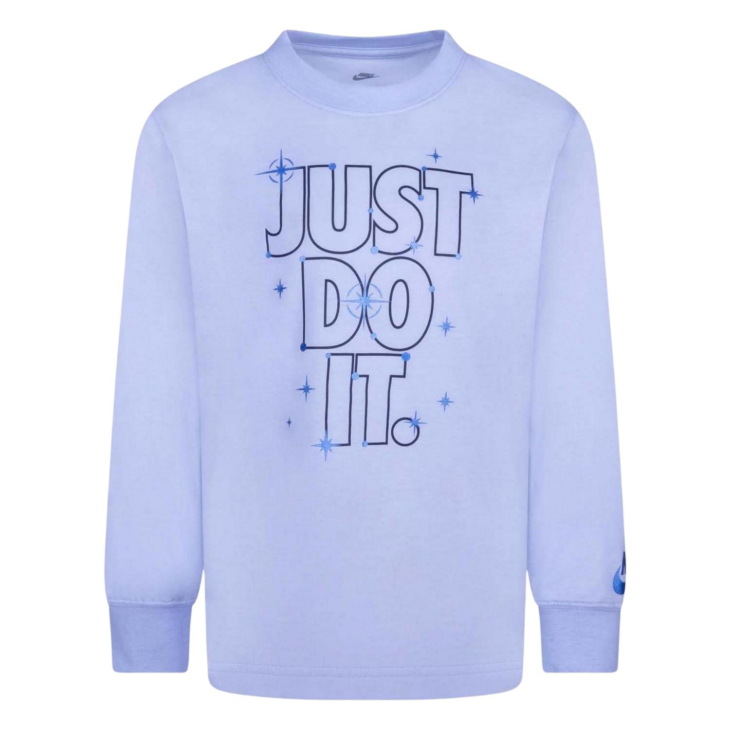 Nike Kinderen/Kinderen Just Do It Jersey Gebreid T-shirt met lange mouwen (Blauw)
