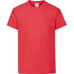 KIDS ICONIC 195 T | T-Shirt für Kinder – 100 % Baumwolle, Classic Fit, Unisex, Rundhals, Bequemes Basic Shirt für Alltag, Schule & Freizeit, rot, 152