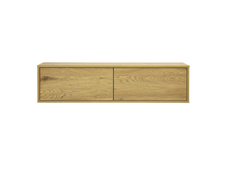 Meuble TV mural finition bois clair chêne L120 cm FLEXO