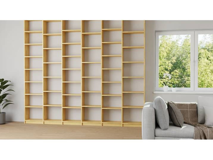 Große Bibliothek nach Maß Buche Natur geölt