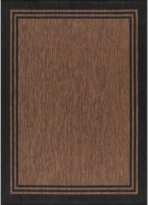 Beverly Rug Washable Bordered Indoor Outdoor Rug for Patio, Deck, Porch