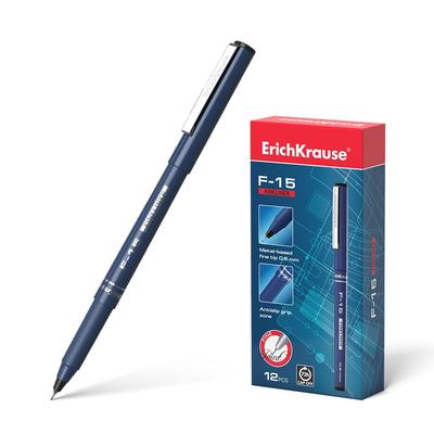 12 Fineliner F-15 schwarz 0,6mm Feinliner Schreiben Zeichnen Schule Filzstifte
