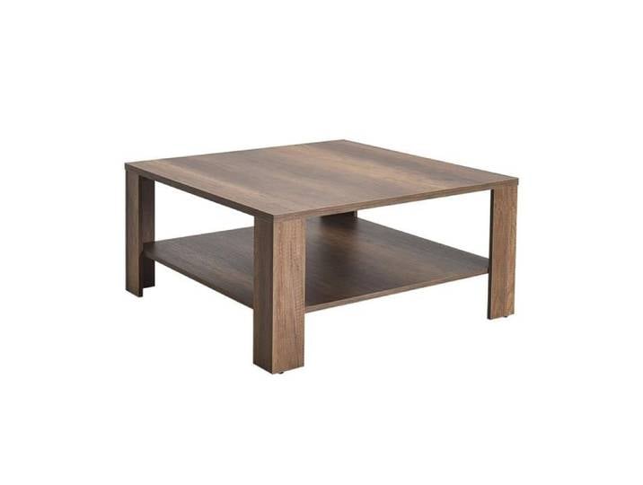 CALICOSY - Table basse 1 étagère L90 cm - LENA - Noyer