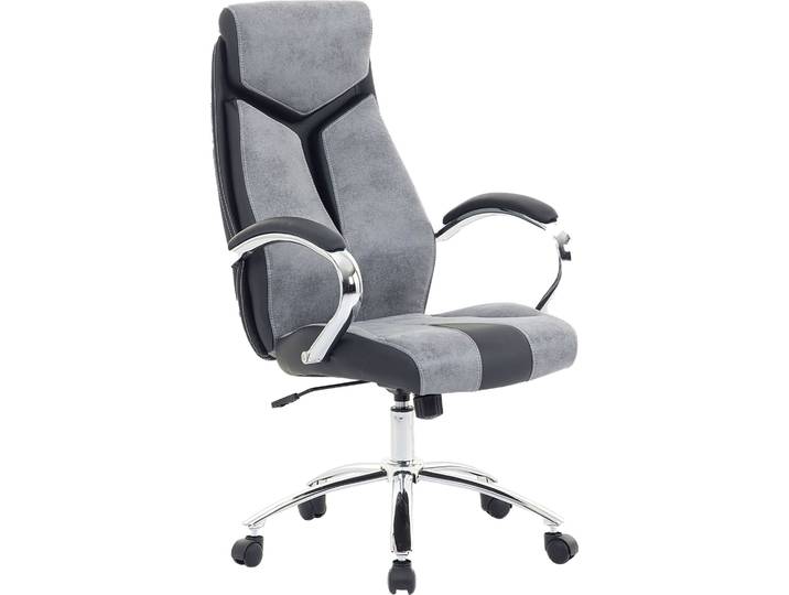 BELIANI Bürostuhl Grau höhenverstellbar bequemer Drehstuhl Modernes Design